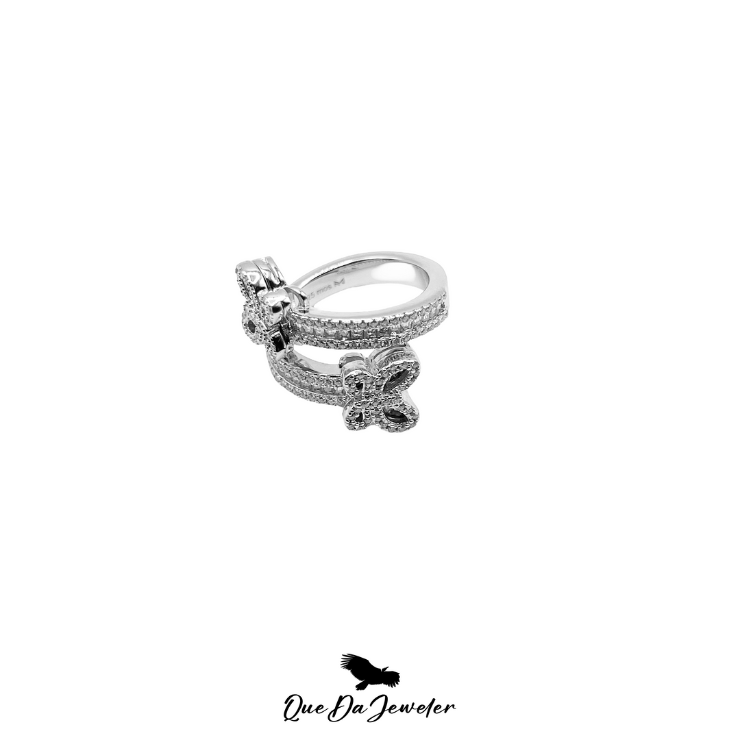 Butterfly Ring VVS Lab Stones .925