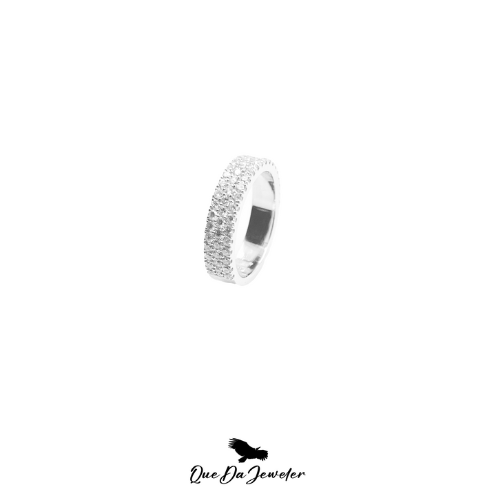 14K White Gold Diamond Eternity Band 1.05CT