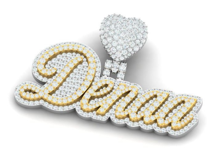 2 Inch Pendant & Tennis Chain Combo VVS Lab Stones