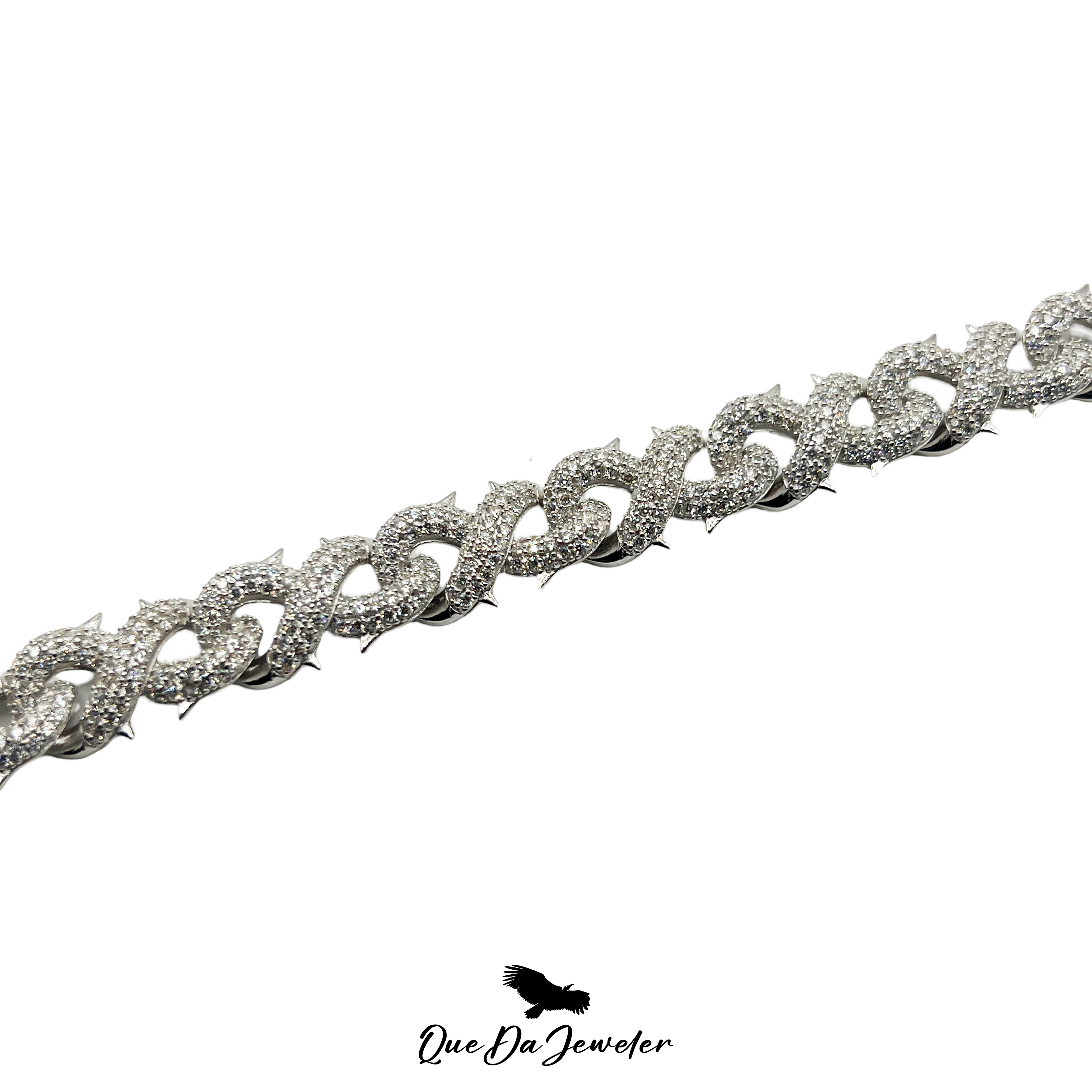 Thorn Infinity Link .925 VVS Stones – Que Da Jeweler