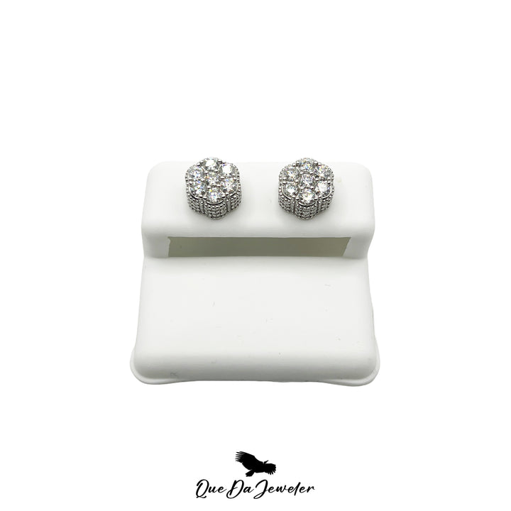 3D Cluster Earrings VVS Lab Stones