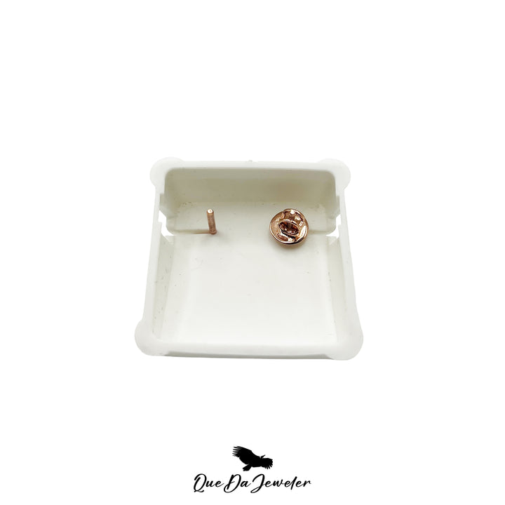 10K Round Diamond Earrings 4CT T.W