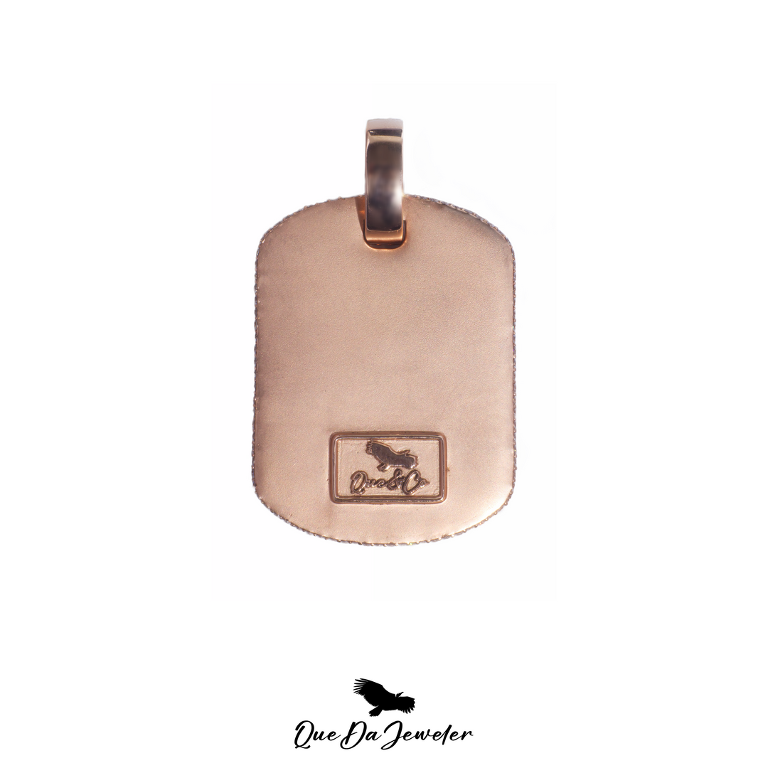 Emerald Cut Diamond Dog Tag (Customizable)