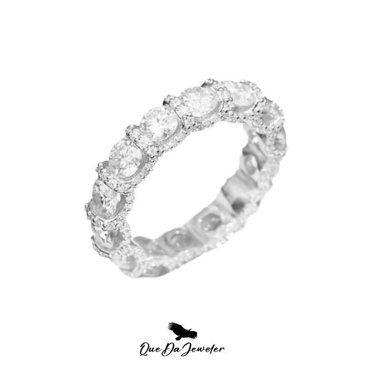 .925 VVS Lab Stone Eternity Ring