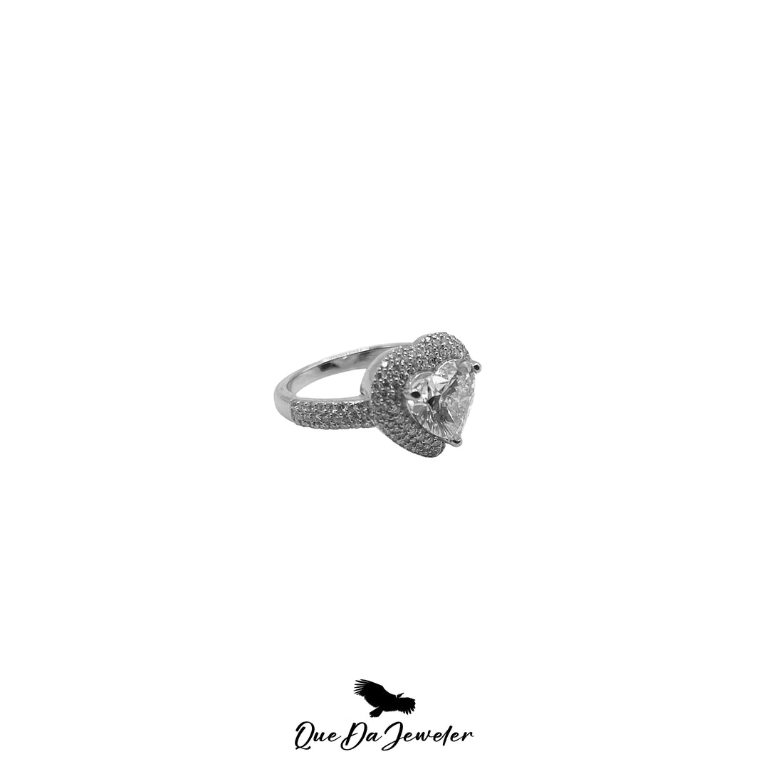 14k Heart Diamond Ring 3ct TW