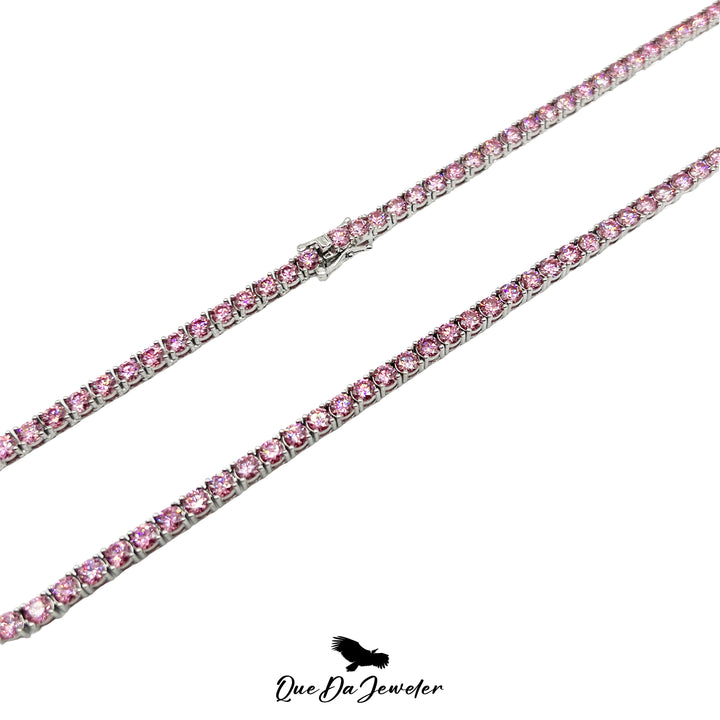 Pink Tennis Chain 'Cotton Candy'