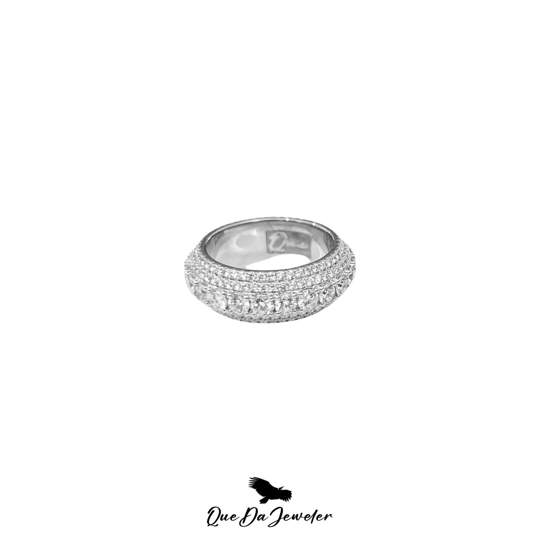 14K White Gold Diamond Eternity Band 6.01 Carat