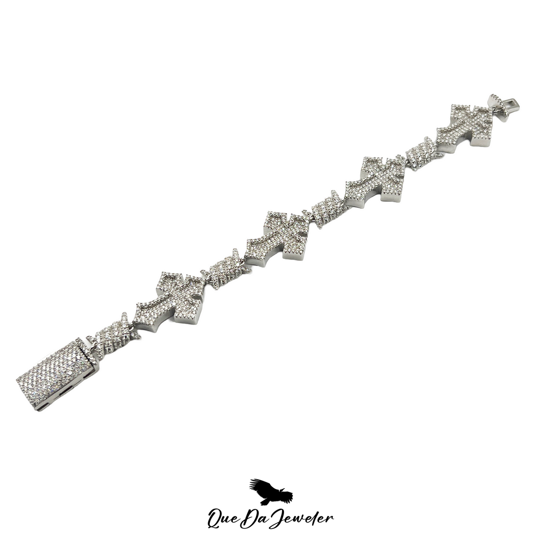 Cross Barbed Wire Bracelet