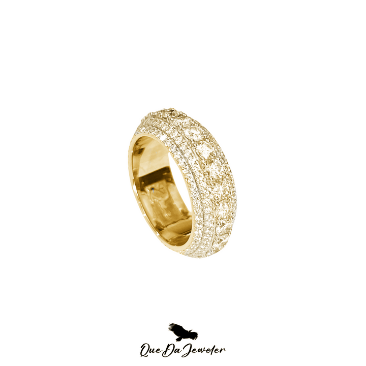 14K Yellow Gold Diamond Eternity Band 6.01 Carat