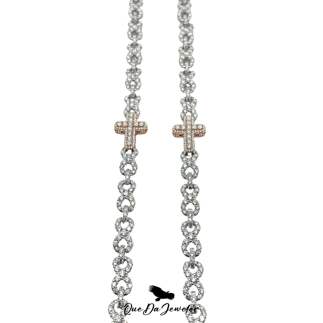 Cross Infinity Chain VVS Lab Stones