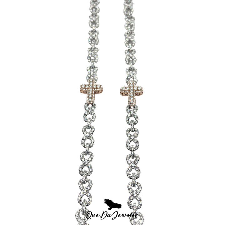 Cross Infinity Chain VVS Lab Stones
