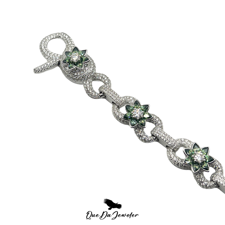 Flower Infinity Link Designer Bracelet