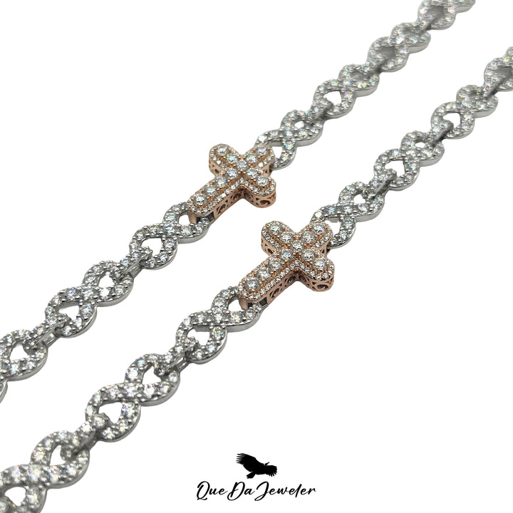 Cross Infinity Chain VVS Lab Stones
