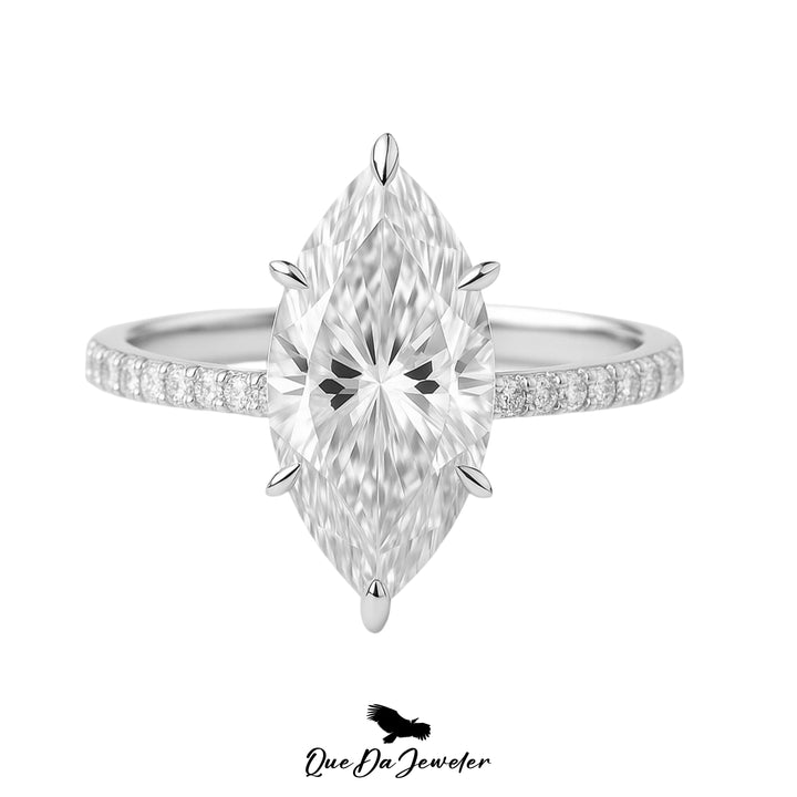 14k Marquise Diamond Ring 2ct TW