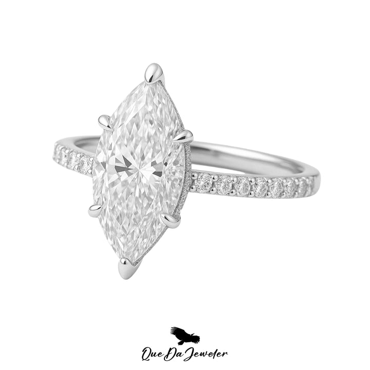 14k Marquise Diamond Ring 2ct TW