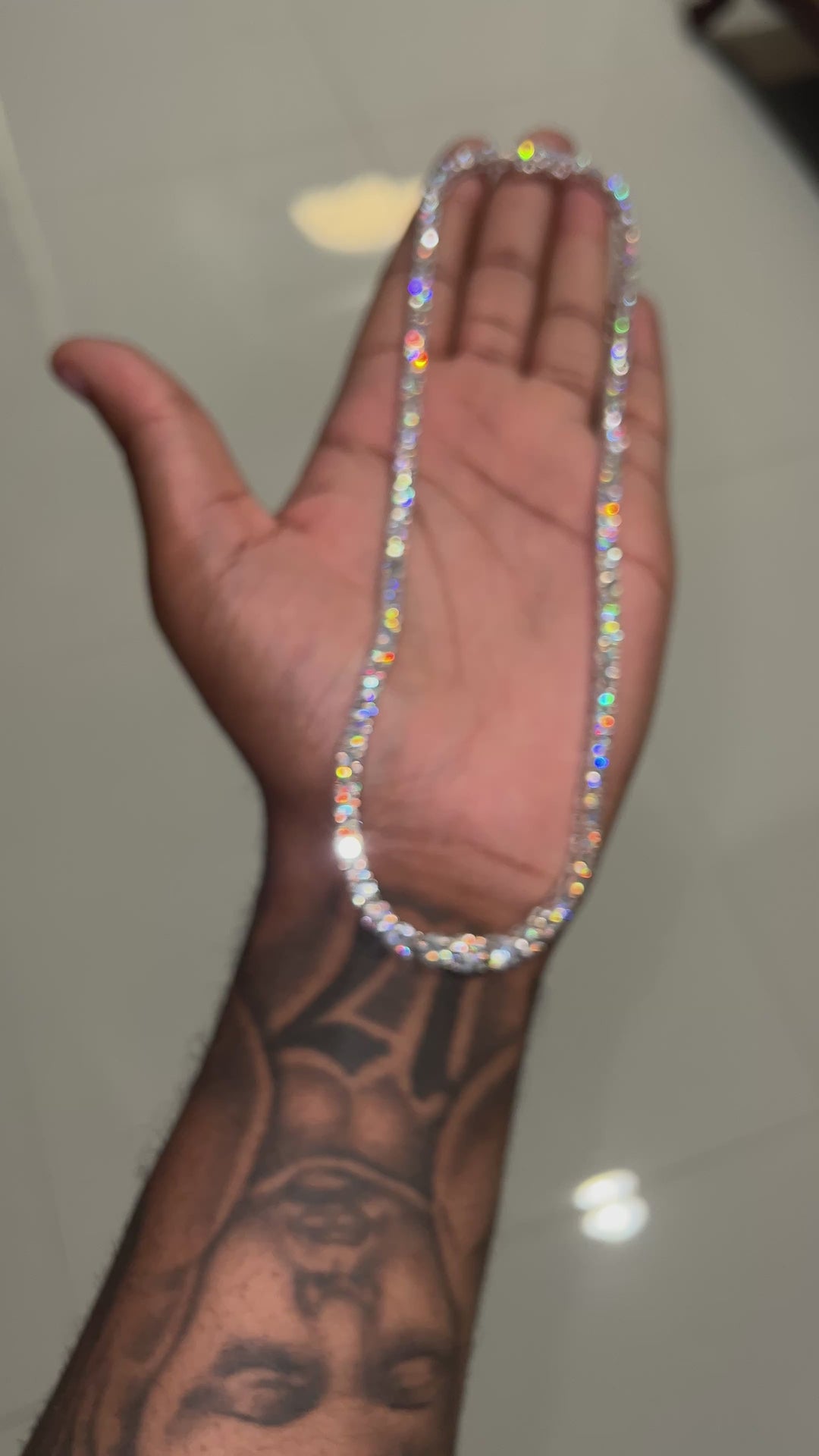 Graduated Tennis Chain VVS Lab Stones