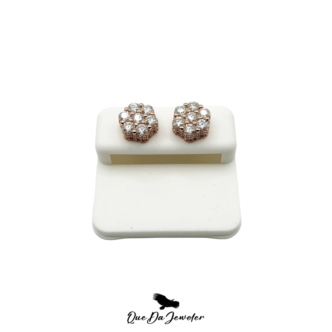 3D Cluster Earrings VVS Lab Stones