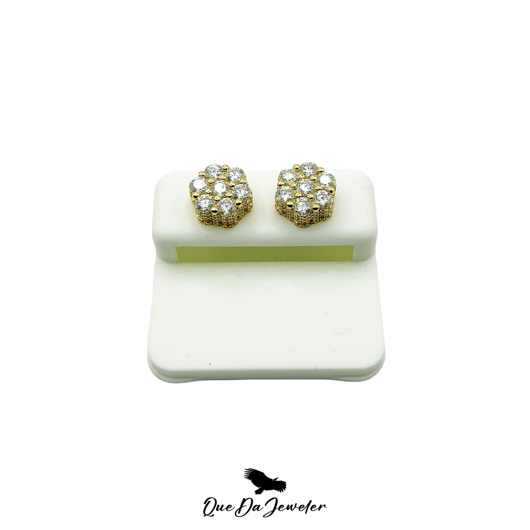 3D Cluster Earrings VVS Lab Stones