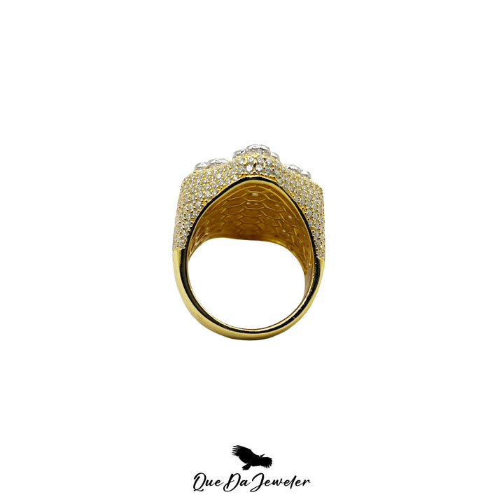 Baguette Cross Ring VVS Lab Stones