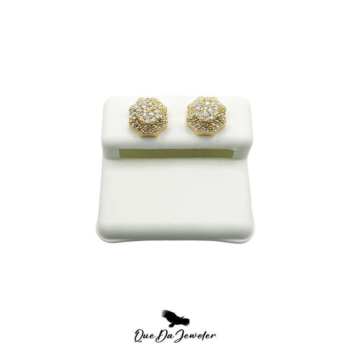 Octagon Reverse Mosaic Earrings VVS Lab Stones